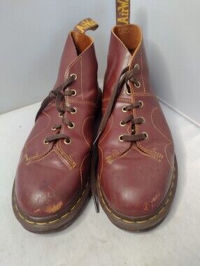 Dr. Martens Church Vintage Monkey Oxblood Maroon Red Ankle Smooth Boots Mens 9